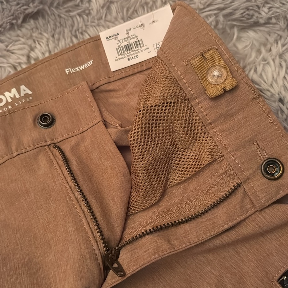 💕5/25💕NWT Boys Sz 10 slim Sonoma Flexwear Tech Cargo Short - Picture 5 of 7